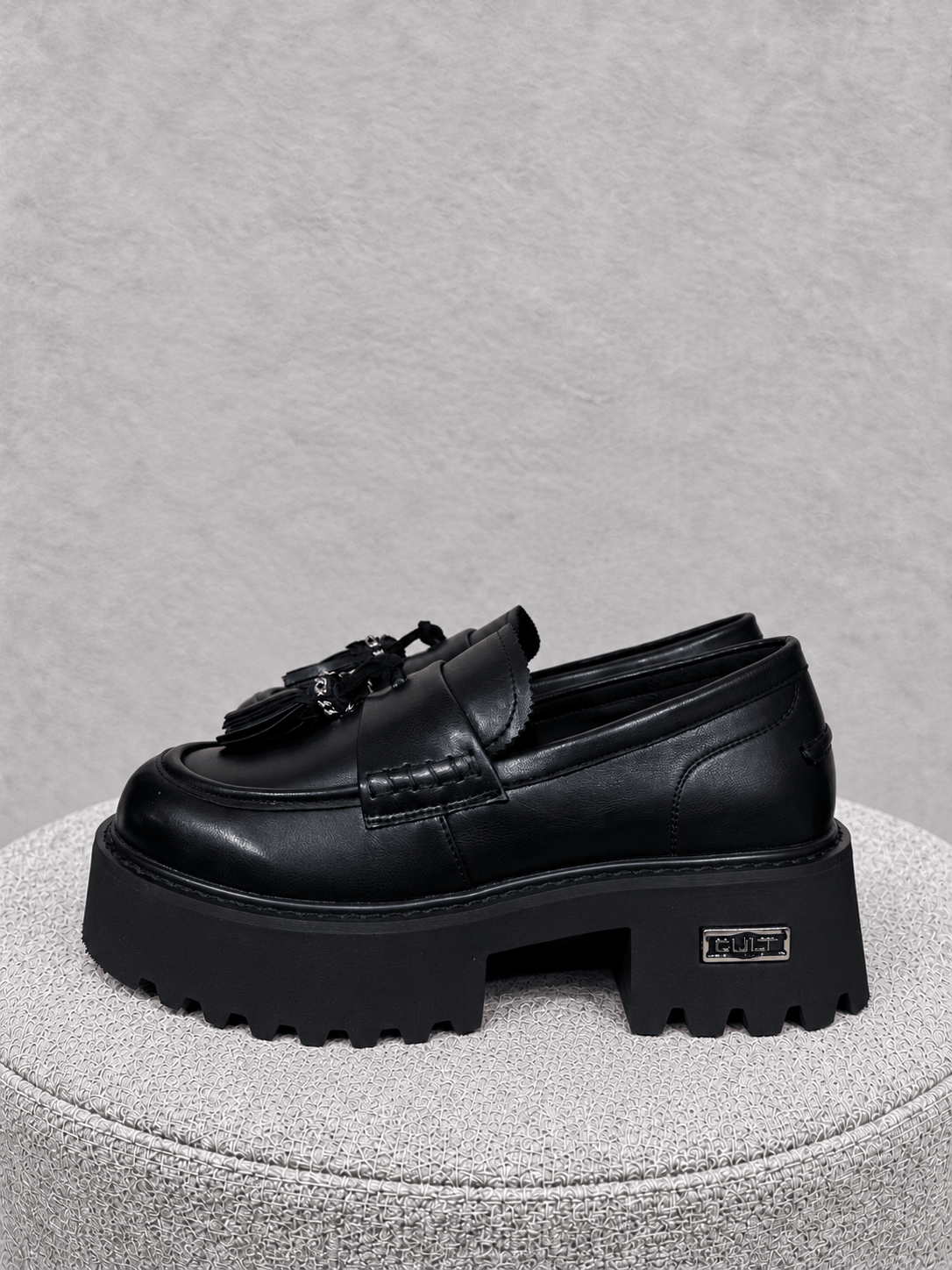 Mocassino Tassel Platform con Nappe in Pelle - immagine 2