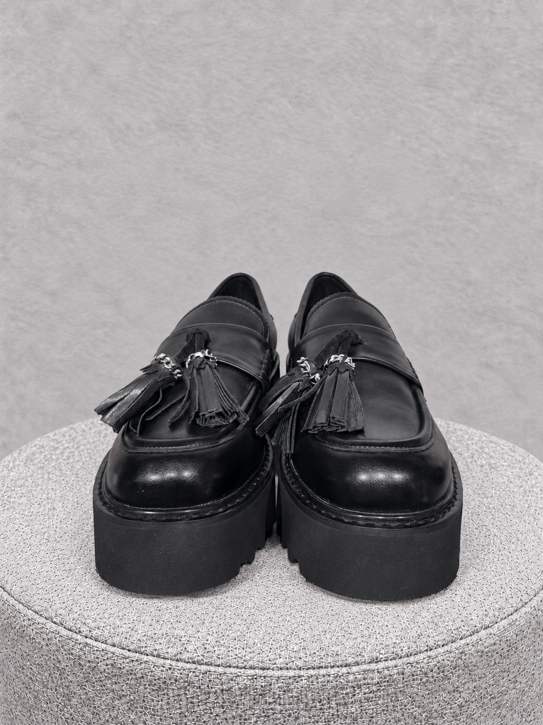 Mocassino Tassel Platform con Nappe in Pelle