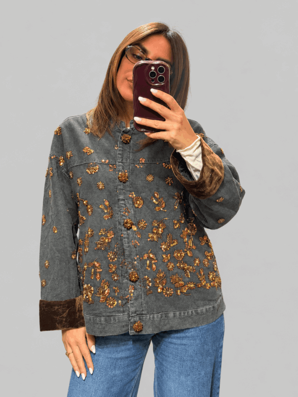 Giacca in Denim Antracite